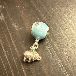 Pandora Silver and Blue Elephant Charm